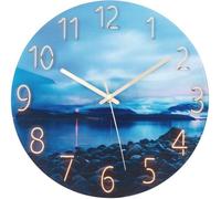Horloge murale chaleureuse, style moderne, 30 cm, à quartz, grande, fonctionnant à piles, facile à lire, pour le salon, la chambre, le bureau ou l'école.