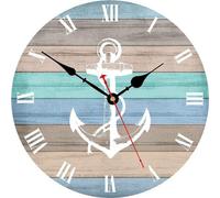 Horloge murale classique en plastique de 30 cm avec alimentation de secours, au design intemporel et à l'esthétique rétro, dotée d'un mécanisme d'avance simple, de chiffres de style ancien et d'un mot