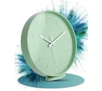 Horloge murale classique verte, 20 cm, style quartz