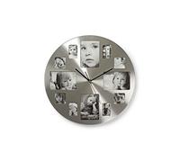 Nedis Horloge murale CLWA003PH40 - Diamètre 400 mm - Métal - Argent