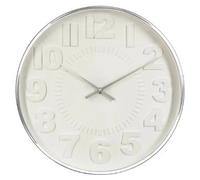 Horloge Murale Contemporaine 40cm - Argent et Blanc