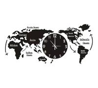 Horloge murale créative carte du monde