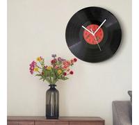 Horloge murale créative design disque vinyle vintage, horloge de luxe à suspendre pour café, bar, décoration de bureau, horloge à quartz silencieuse, décoration de bureau artistique, décoration de mai