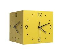 Horloge Murale d'Angle Double Face Silencieuse Carrée Métal avec Fonctionnement Silencieux et Chaleureuse Pose Facile, color to 1, Nordique