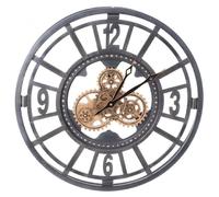 Horloge murale de 65 cm de diamètre, ronde, à aiguilles, en métal, multicolore, avec fonction réveil