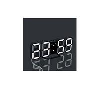 Horloge murale de nuit d'horloge murale de bureau de table de digital led moderne affichage de 24 ou 12 heures - noir