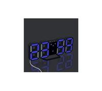 Horloge murale de nuit d'horloge murale de bureau de table de digital led moderne affichage de 24 ou 12 heures - noir