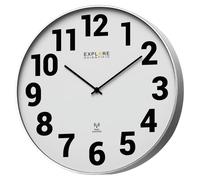 Horloge murale de style vintage, 25 cm, en métal, blanche, avec un mécanisme précis, design moderne