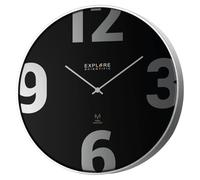 Horloge murale de style vintage, 25 cm, métal, noire, précise, élégante