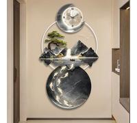 Horloge Murale décorative 3D avec éclairage LED, Alimentation Secteur, Style Moderne, Lampe Murale, décoration Murale Moderne pour Salon, Chambre, Bureau, entrée (Style I 19,6 * 39,3