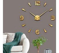 Horloge murale décorative 3D (dorée)