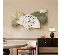 Horloge Murale décorative 3D Imitation, Applique Murale, Sculpture Murale Moderne, Tableau décoratif LED en Relief avec Alimentation Secteur pour Chambre, Salon (Vert 37 x 21,7 Pouces)
