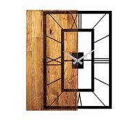 Horloge murale décorative carrée en BOIS