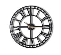 Horloge murale décorative en METAL dans le style 'chiffres romains' 70x70