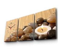 Horloge murale décorative en toile (3 pièces) dans le style ZEN