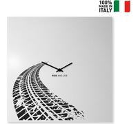 Horloge murale décorative et moderne pour le bureau et le salon « Ride and Live » - Gris