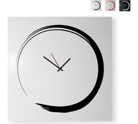 Horloge murale décorative moderne de style japonais 50 x 50 cm S-Enso - Gris