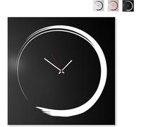 Horloge murale décorative moderne de style japonais 50 x 50 cm S-Enso - Noir