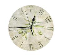Horloge Murale Décorative Vintage Olive Rétro Facileàlire Décoratif pour Bureau, Cuisine 25Cm