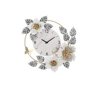 Mauro Ferretti Horloge murale Fleurs 64x8x64 cm Blanc-gris