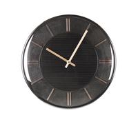 Horloge Murale Design Glam Sans Chiffres ø 34cm en Synthétique Noir Daroca
