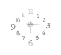 vidaXL Horloge murale 3D Design moderne Argenté 100 cm XXL