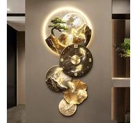Horloge Murale Design Moderne Modèle À Brancher avec Télécommande Acrylique | Horloge Led Mural, Éramique Cristalline Haute-Transparente, Silencieux, Salon, Bureau, Chambre(B,13.78 x 31.50 in)