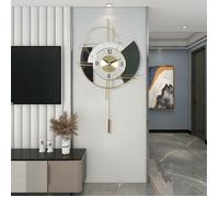 Horloge murale design moderne - PZCC - Silencieuse - Style nordique - Décorative - Grande taille - Métal haute qualité