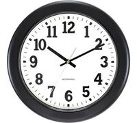 Horloge murale d'extérieur étanche, 30 cm, pour salle de bain ou balcon ; horloge murale ronde silencieuse à piles pour l'extérieur, noire