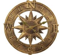 Horloge murale d'extérieur - étanche - pour le jardin et le salon - 30 cm - bronze - style industriel