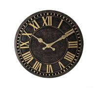Horloge murale d'extérieur silencieuse de 30,5 cm en résine étanche pour jardin, terrasse, salon, utilisation en intérieur