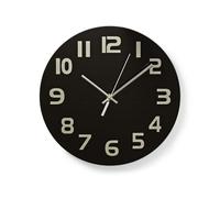 Horloge murale | Diamètre : 300 mm | Verre | Noir
