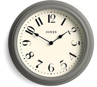 Horloge murale d'inspiration arabe | Horloge ronde vintage | Diamètre 30 cm | Gris moyen | Chiffres joliment dessinés | Élément de décoration élégant, idéal pour la salle à manger, le salon ou la cham