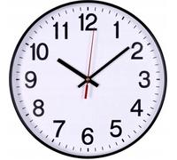 Horloge murale - DONAU - 13223411-05 - Plastique - 34cm - Noir