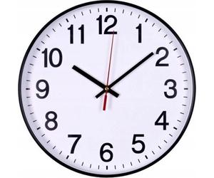 Horloge murale - DONAU - 13223411-05 - Plastique - 34cm - Noir