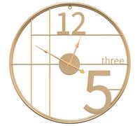 Horloge murale doré Ø50 cm fer