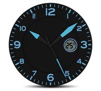 Horloge murale dorée chiffres romains température lcd