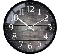 Horloge murale élégante de 30 cm avec cadrans rétro, cubes décoratifs en verre ronds, fonctionnant à piles, pour l'intérieur, au design vintage classique.