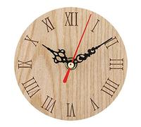 Horloge Murale en Bois, Horloge Murale Moderne, Grande Horloge Murale Suspendue extérieure pour Hall d'accueil avec Affichage analogique et décor Classique pour Le Bureau à la Maison(12cm)