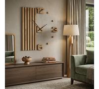 Horloge murale en bois Lamele 100cm FlexiStyle z230 d
