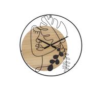 Mauro Ferretti – Horloge murale Elegant – Métal et bois – Brun/Noir – Ø 60 x 2 cm