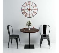 Horloge murale en métal - vidaXL - 58 cm - Rouge - Chiffres romains - Mouvement à quartz - Accrochage facile