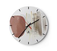 Horloge murale en verre 30x30cm Abstraction Bohème Morceau Wall Clock