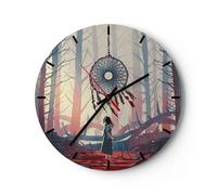 Horloge murale en verre 40x40cm Conte de fées attrape-rêves Wall Clock