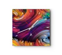 ARTTOR Horloge Décorative Moderne Carrée 40x40 cm Abstrait - 3796