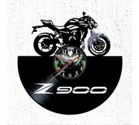 Horloge murale en vinyle, modèle Z900, 30 cm, noire, à aiguilles, design Superbike