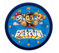 Horloge murale enfant - KIDS EUROSWAN - Paw Patrol - 25 cm - Bleu - Ronde - Intérieur - Chambre d’enfant - Garçon