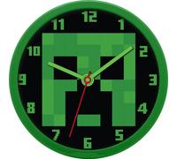 SRV Hub Minecraft Horloge Murale éducative pour Enfants, 25 cm, à Son Minimal pour Apprendre Les Enfants, Cadran coloré, Quart de marquage, analogique pour Enfants garçons à