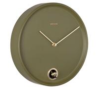 Horloge murale Esencia Cuckoo, verte, diamètre 30 cm, en métal