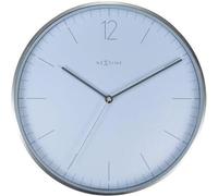 Horloge murale Essential Silver, verre/métal, Elegant White, Ø 34 cm